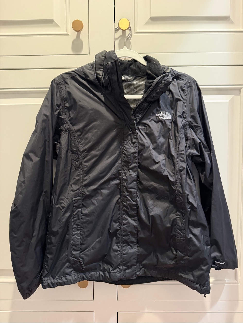 The North Face Women’s Resolve Rain Jacket Black DryVent Hooded Large